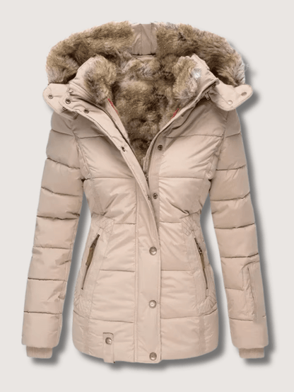 Elarova | Damen-Winterparka mit Taillengürtel