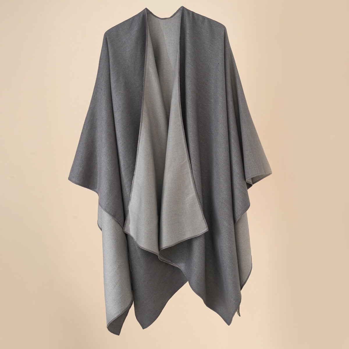 Elarova | Damen WohlfühlPoncho aus weichem Wollmix mit elegantem Schnitt
