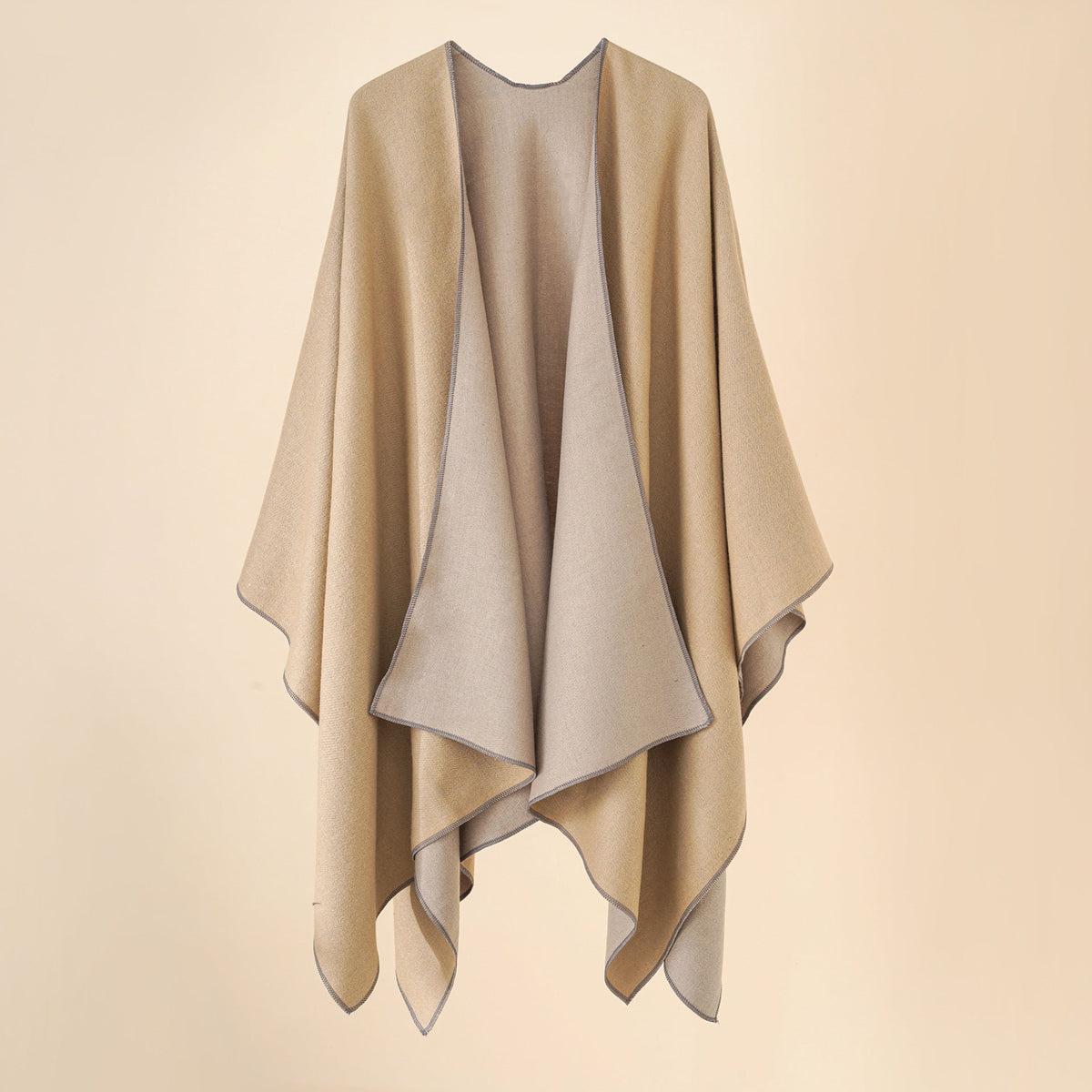 Elarova | Damen WohlfühlPoncho aus weichem Wollmix mit elegantem Schnitt