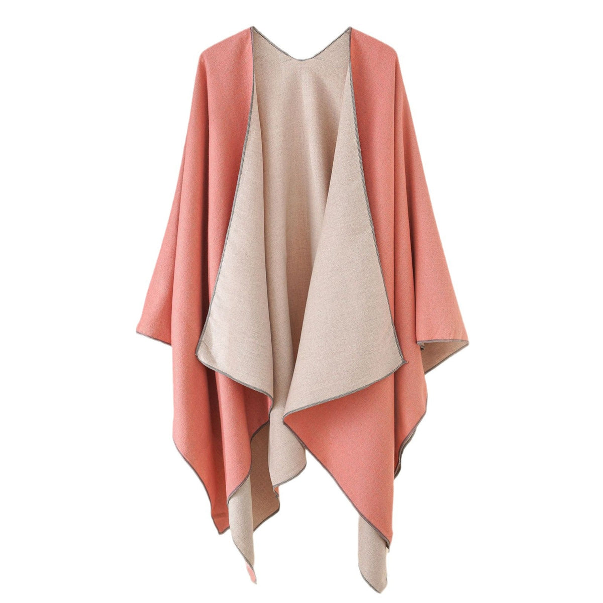 Elarova | Damen WohlfühlPoncho aus weichem Wollmix mit elegantem Schnitt