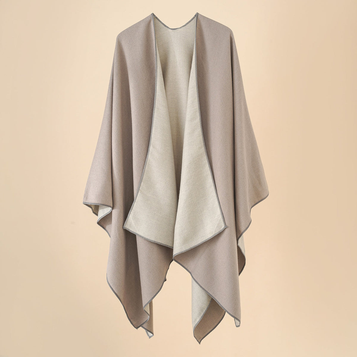 Elarova | Damen WohlfühlPoncho aus weichem Wollmix mit elegantem Schnitt