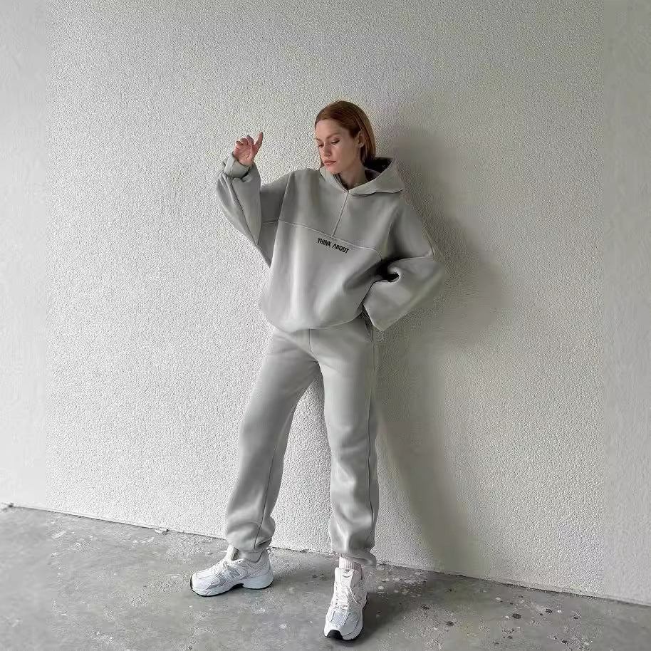 Elarova | Damen bequemer Hoodie mit weitem Schnitt und praktischen Kängurutaschen