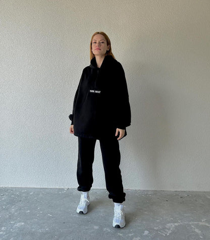 Elarova | Damen bequemer Hoodie mit weitem Schnitt und praktischen Kängurutaschen