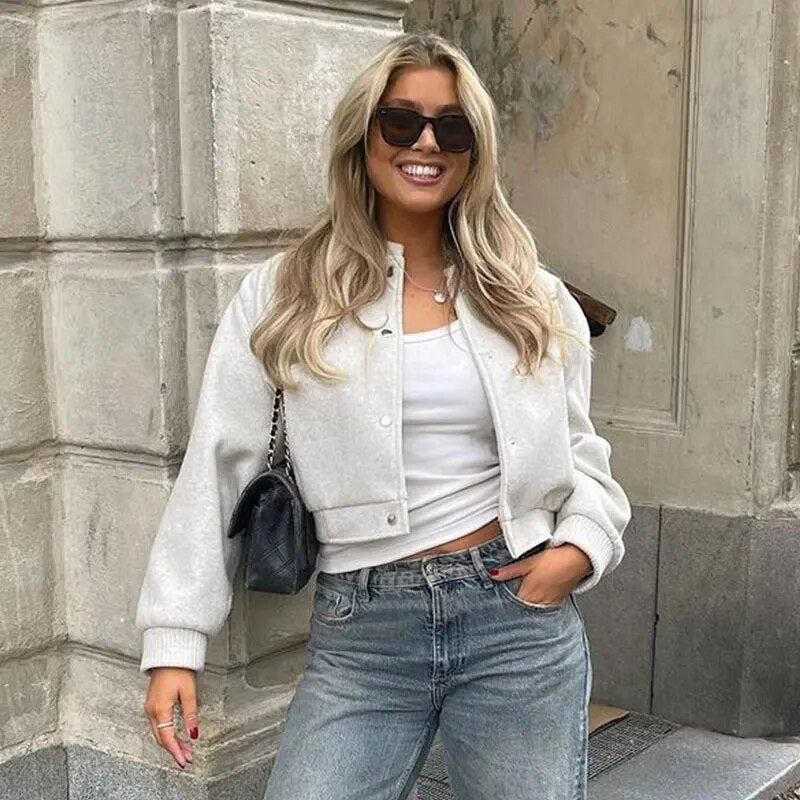 Elarova | Damen cropped Bomberjacke für lässigen Streetstyle