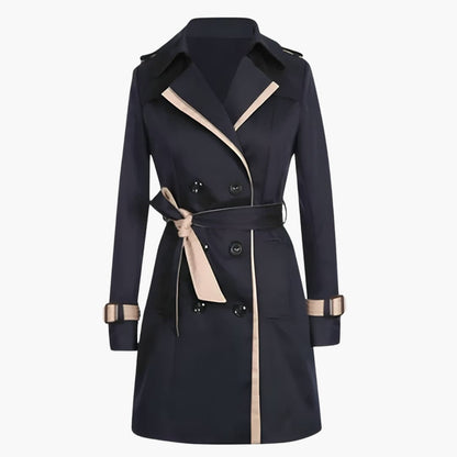 Elarova | Damen klassischer Trenchcoat mit Gürtel
