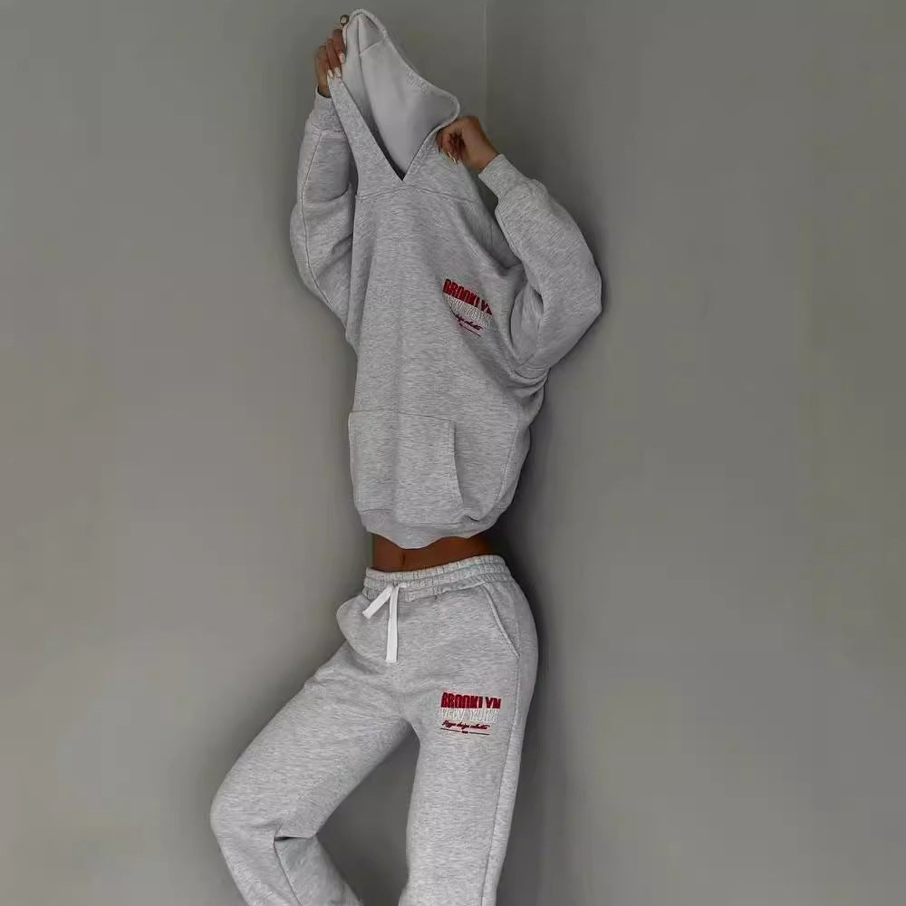 Elarova | Damen lässiger FleeceHoodie und Jogginghose Set mit praktischem Kordelzug und hochwertiger Baumwollmischung