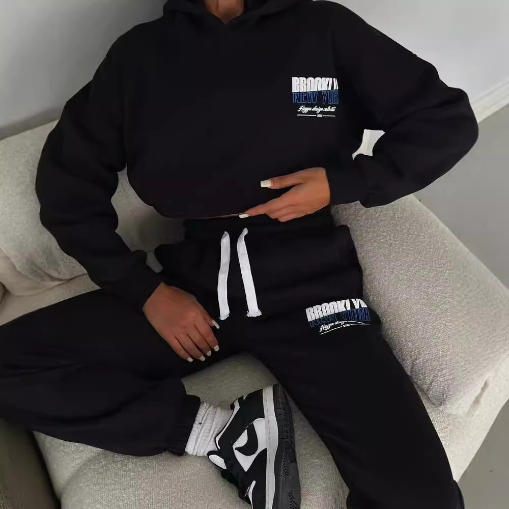 Elarova | Damen lässiger FleeceHoodie und Jogginghose Set mit praktischem Kordelzug und hochwertiger Baumwollmischung