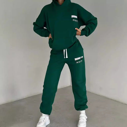 Elarova | Damen lässiger FleeceHoodie und Jogginghose Set mit praktischem Kordelzug und hochwertiger Baumwollmischung