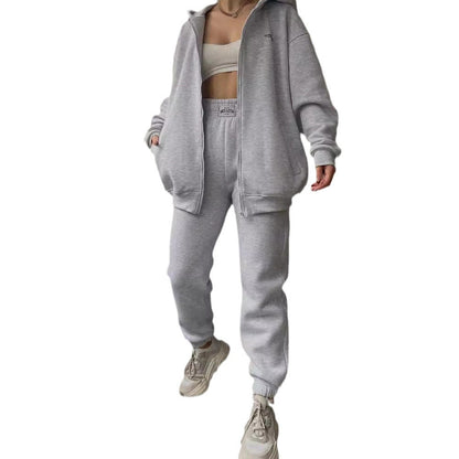 Elarova | Damen lässiger Oversized Hoodie mit durchgehendem Reißverschluss und praktischen Kängurutaschen