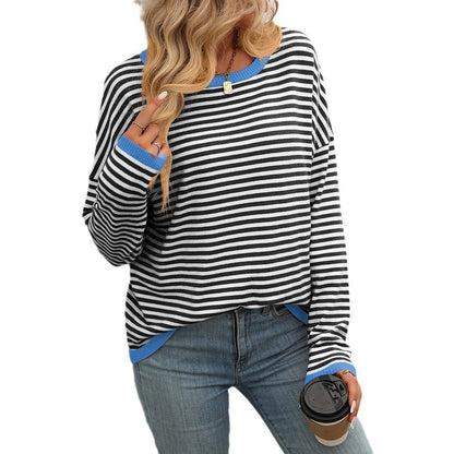 Elarova | Damen lässiger gestreifter Pullover