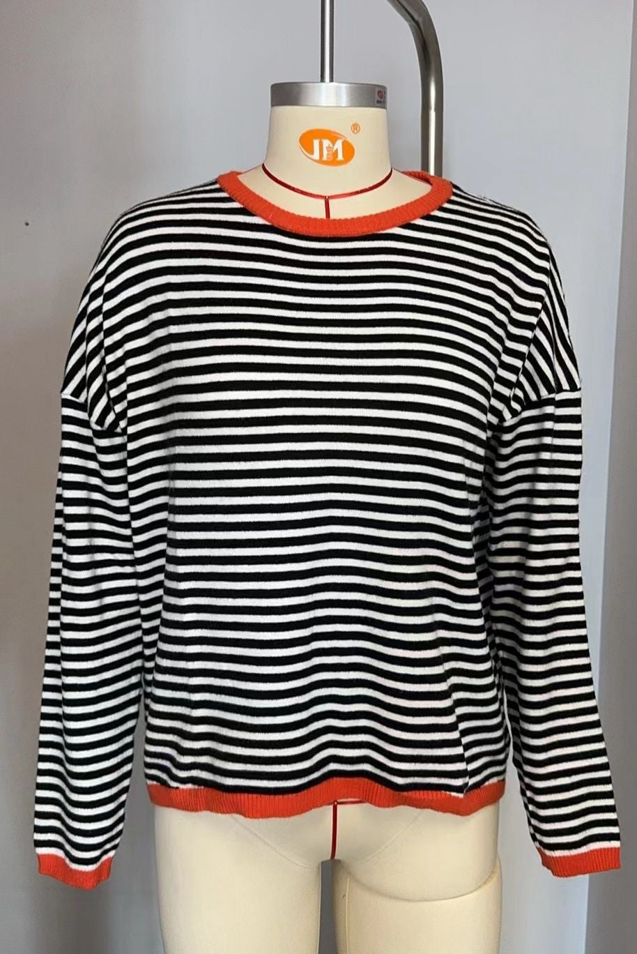 Elarova | Damen lässiger gestreifter Pullover
