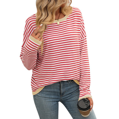 Elarova | Damen lässiger gestreifter Pullover