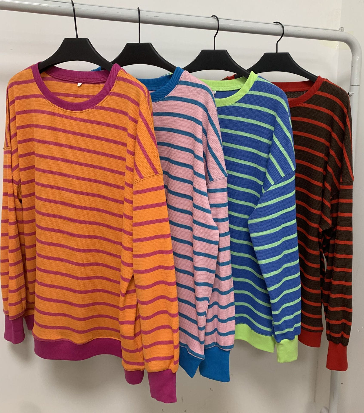 Elarova | Damen lässiger und bequemer Pullover mit strukturiertem Rippenmuster und weitem Schnitt