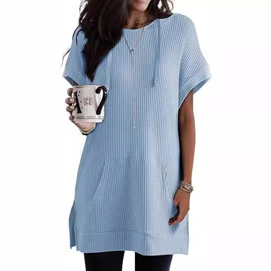Elarova | Damen lässiges HoodieKleid mit praktischer Kängurutasche und RelaxedFit