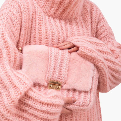 Elarova | Damen pullover mit Rollkragen und langen Ärmeln