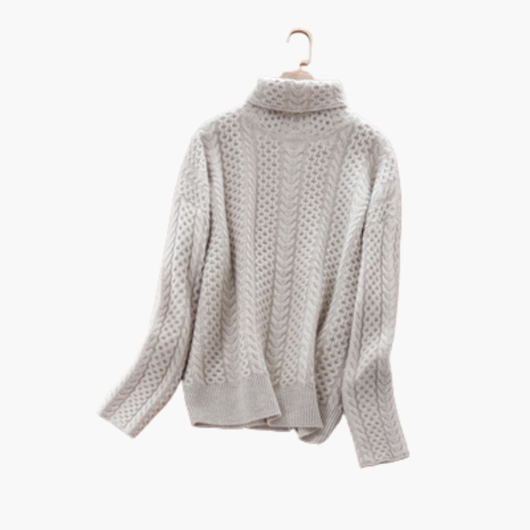 Elarova | Damen pullover mit Rollkragen und langen Ärmeln
