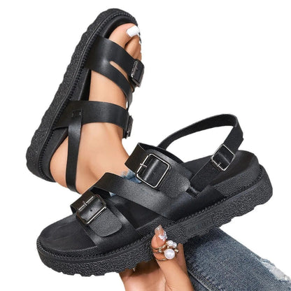 Elarova | Damen sandals with thick sole casual