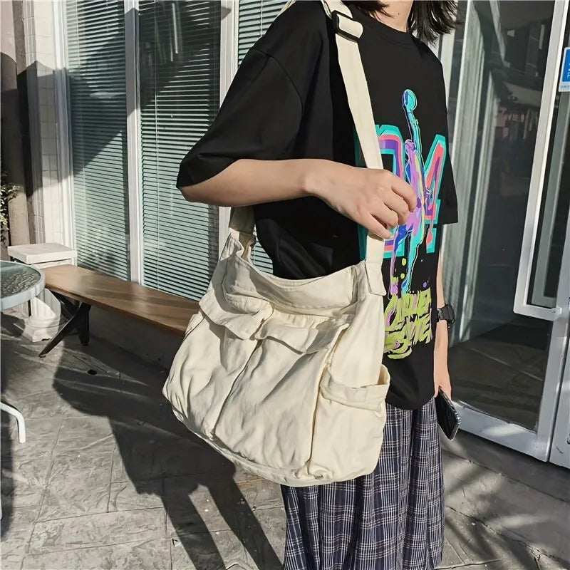 Elarova | DamenUmhängetasche im VintageStil aus Canvas