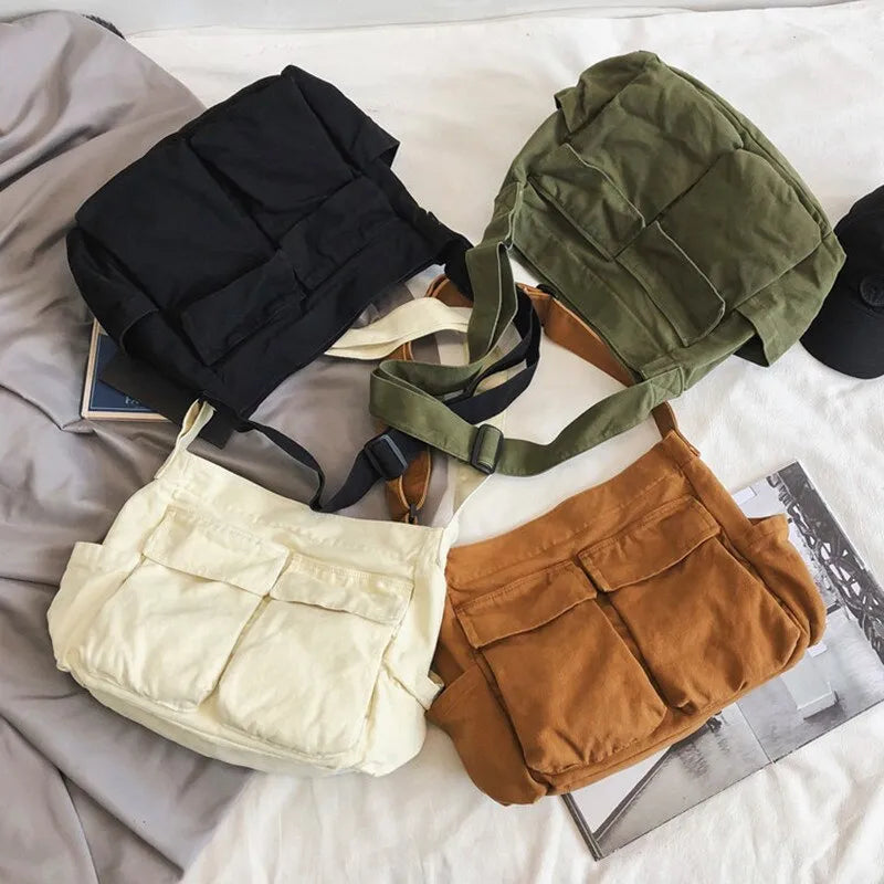 Elarova | DamenUmhängetasche im VintageStil aus Canvas