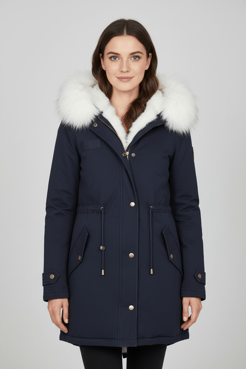 Elarova | DamenWinterparka mit Kapuze und Fellfutter