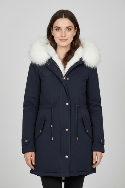 Elarova | DamenWinterparka mit Kapuze und Fellfutter