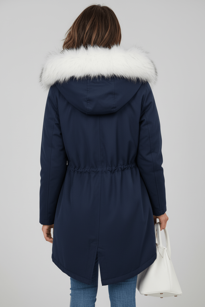 Elarova | DamenWinterparka mit Kapuze und Fellfutter