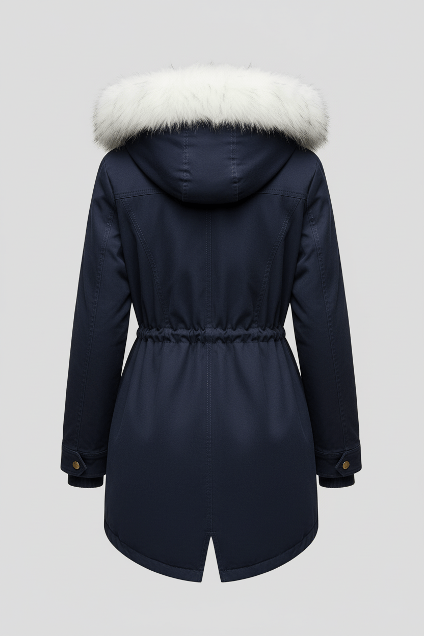 Elarova | DamenWinterparka mit Kapuze und Fellfutter