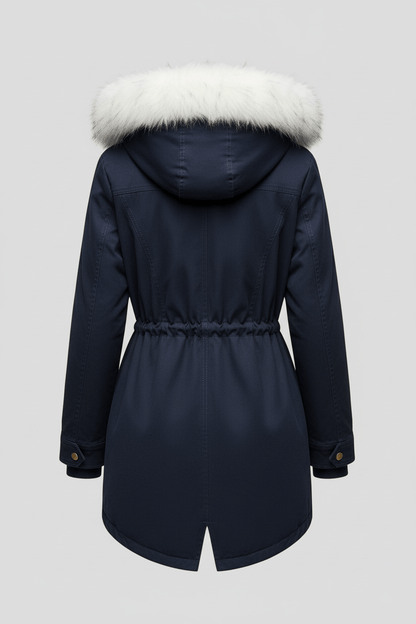 Elarova | DamenWinterparka mit Kapuze und Fellfutter