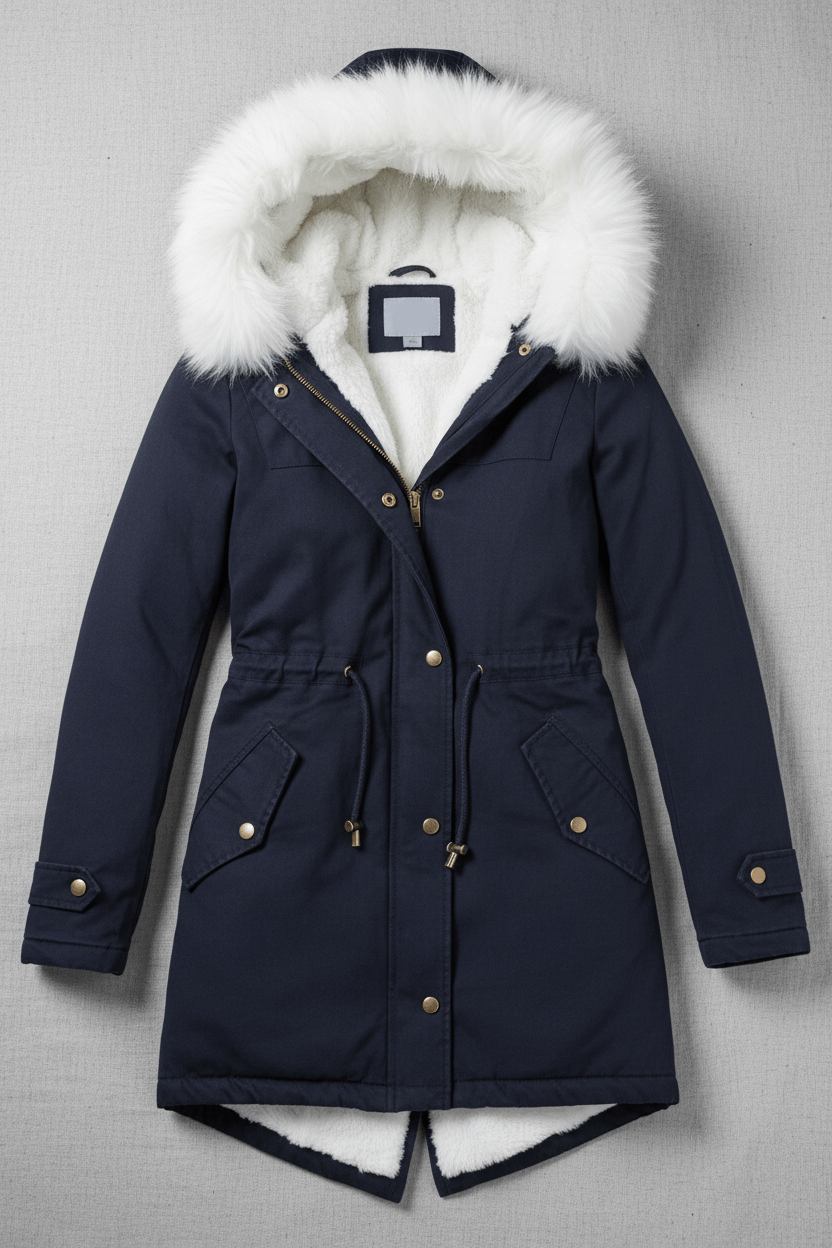 Elarova | DamenWinterparka mit Kapuze und Fellfutter