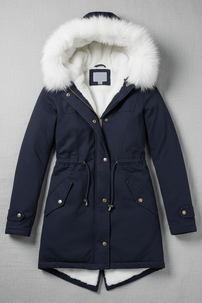 Elarova | DamenWinterparka mit Kapuze und Fellfutter