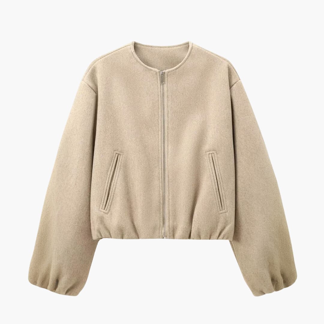 Elarova | Damenjacke mit Ballonärmeln und kurzem Saum