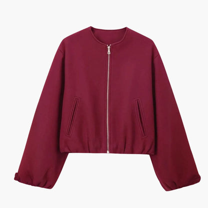 Elarova | Damenjacke mit Ballonärmeln und kurzem Saum