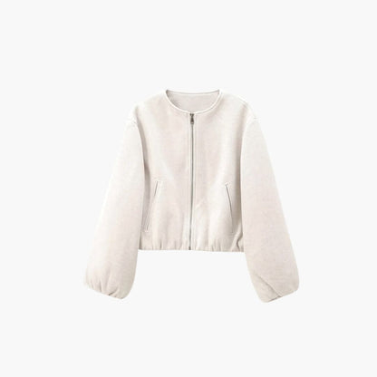 Elarova | Damenjacke mit Ballonärmeln und kurzem Saum