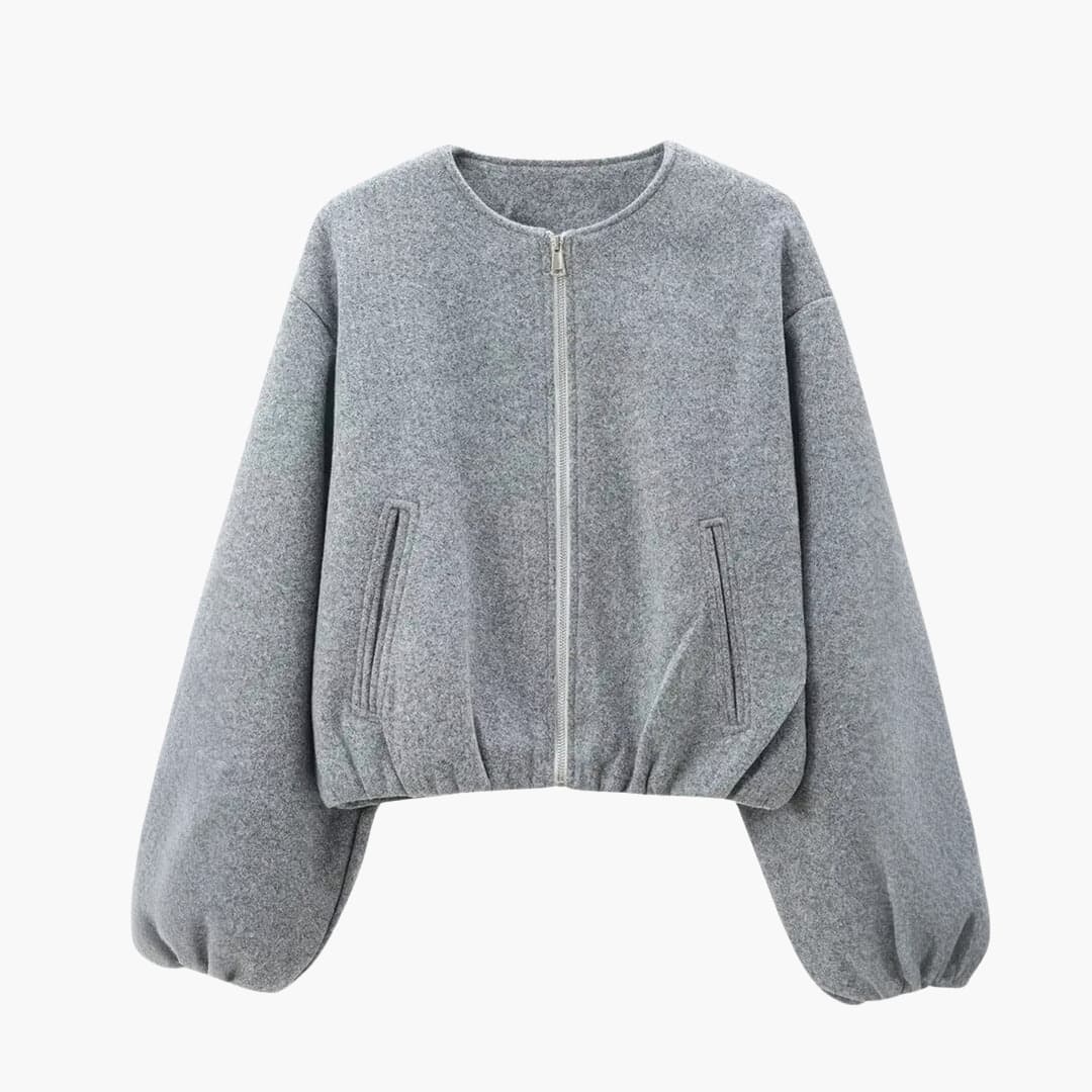 Elarova | Damenjacke mit Ballonärmeln und kurzem Saum