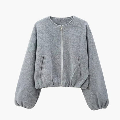 Elarova | Damenjacke mit Ballonärmeln und kurzem Saum