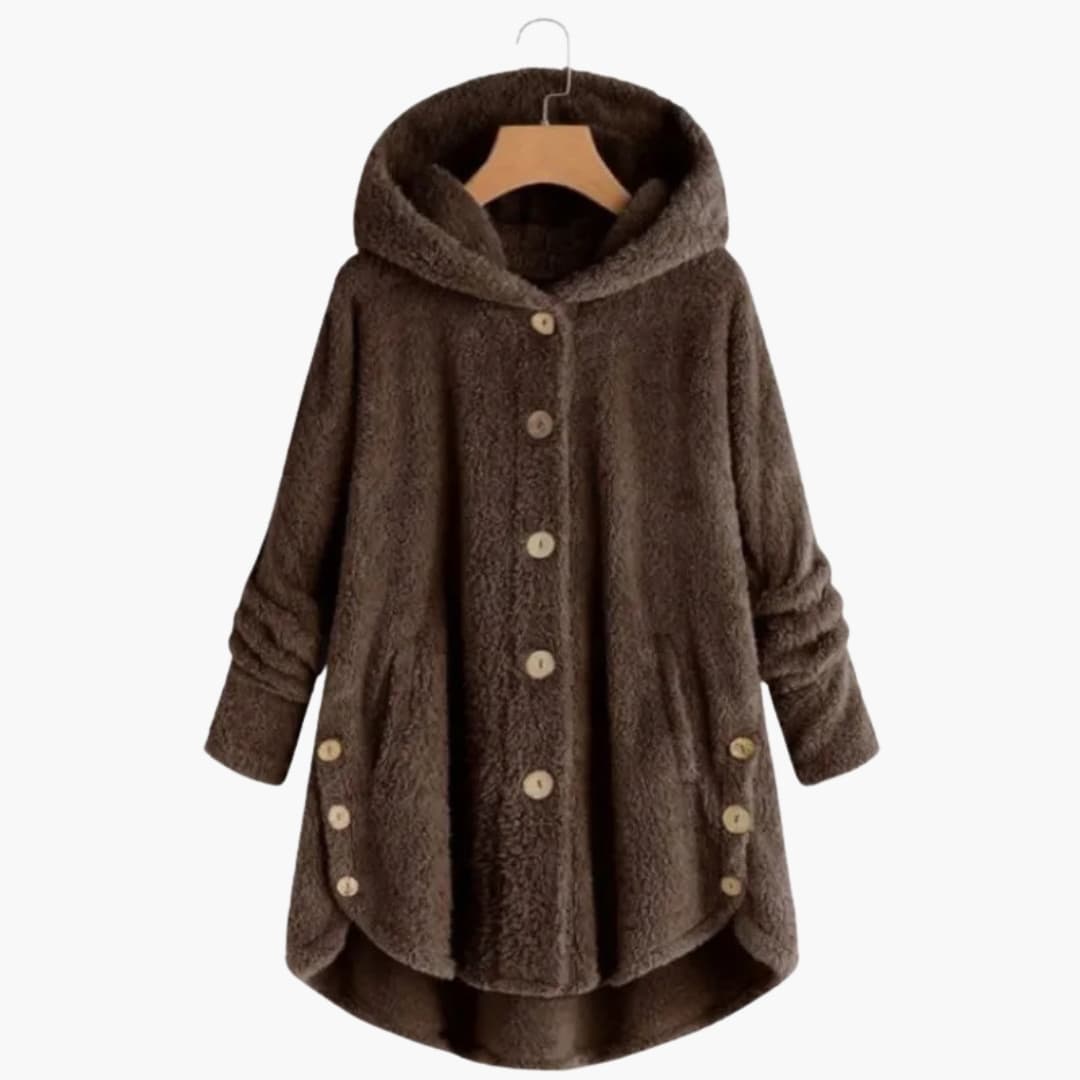 Elarova | Damenjacke mit Kapuze und Knopfverschluss