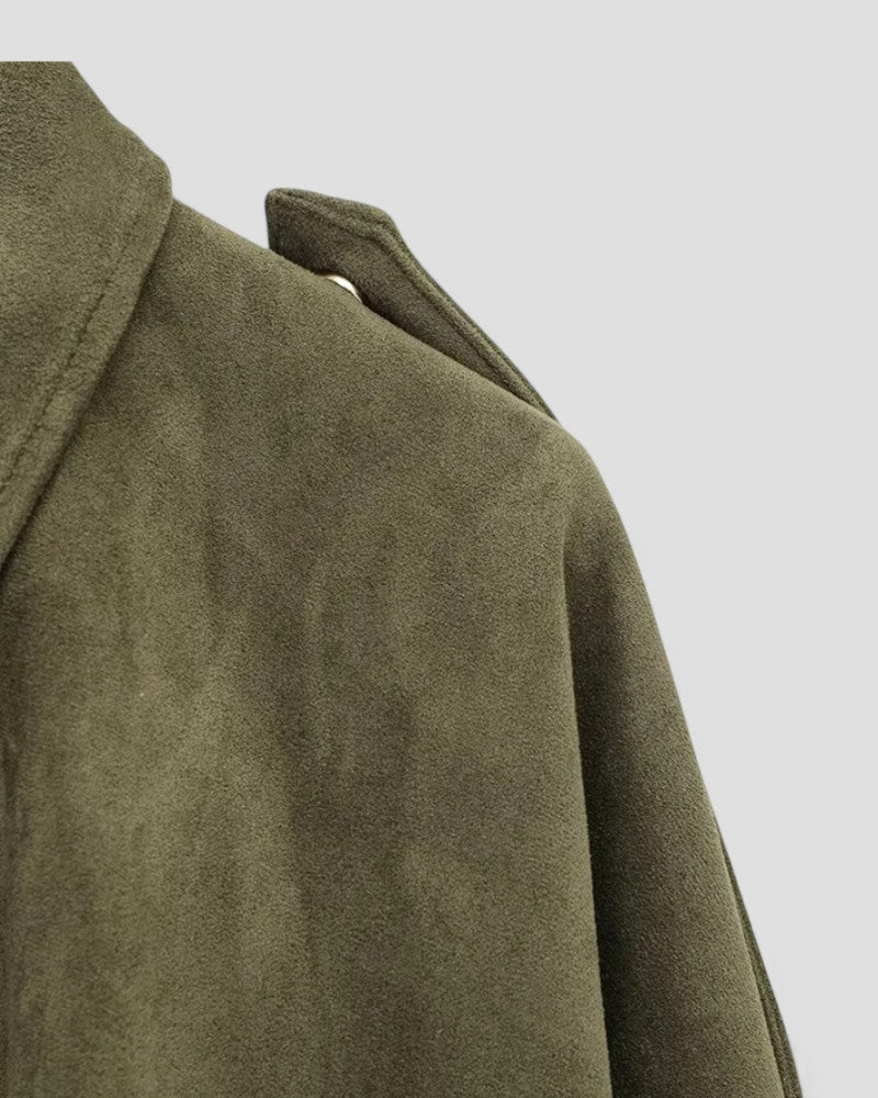 Elarova | Damenjacke mit Kragen aus Wildlederimitat