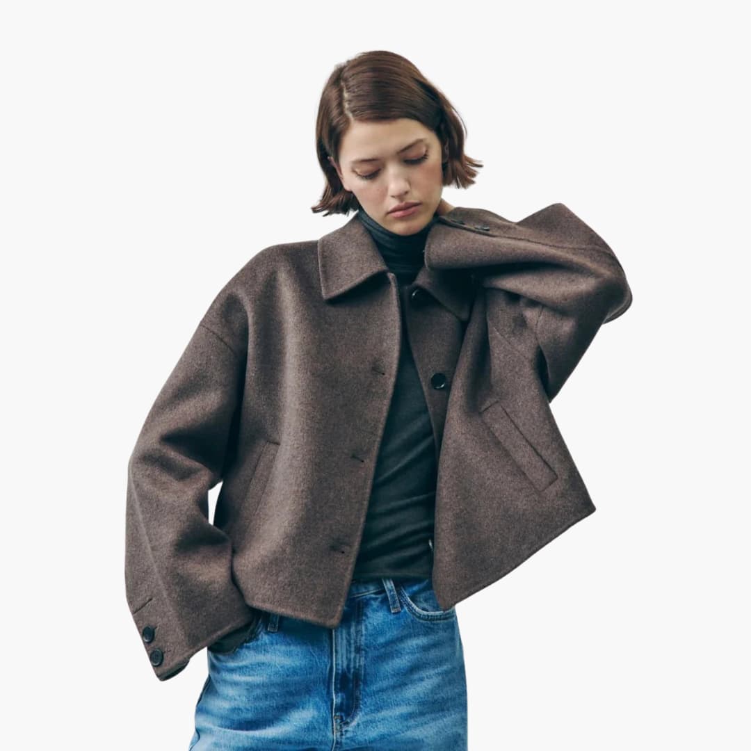 Elarova | Damenjacke mit Oversized-Passform und Knopfverschluss