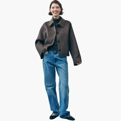 Elarova | Damenjacke mit Oversized-Passform und Knopfverschluss