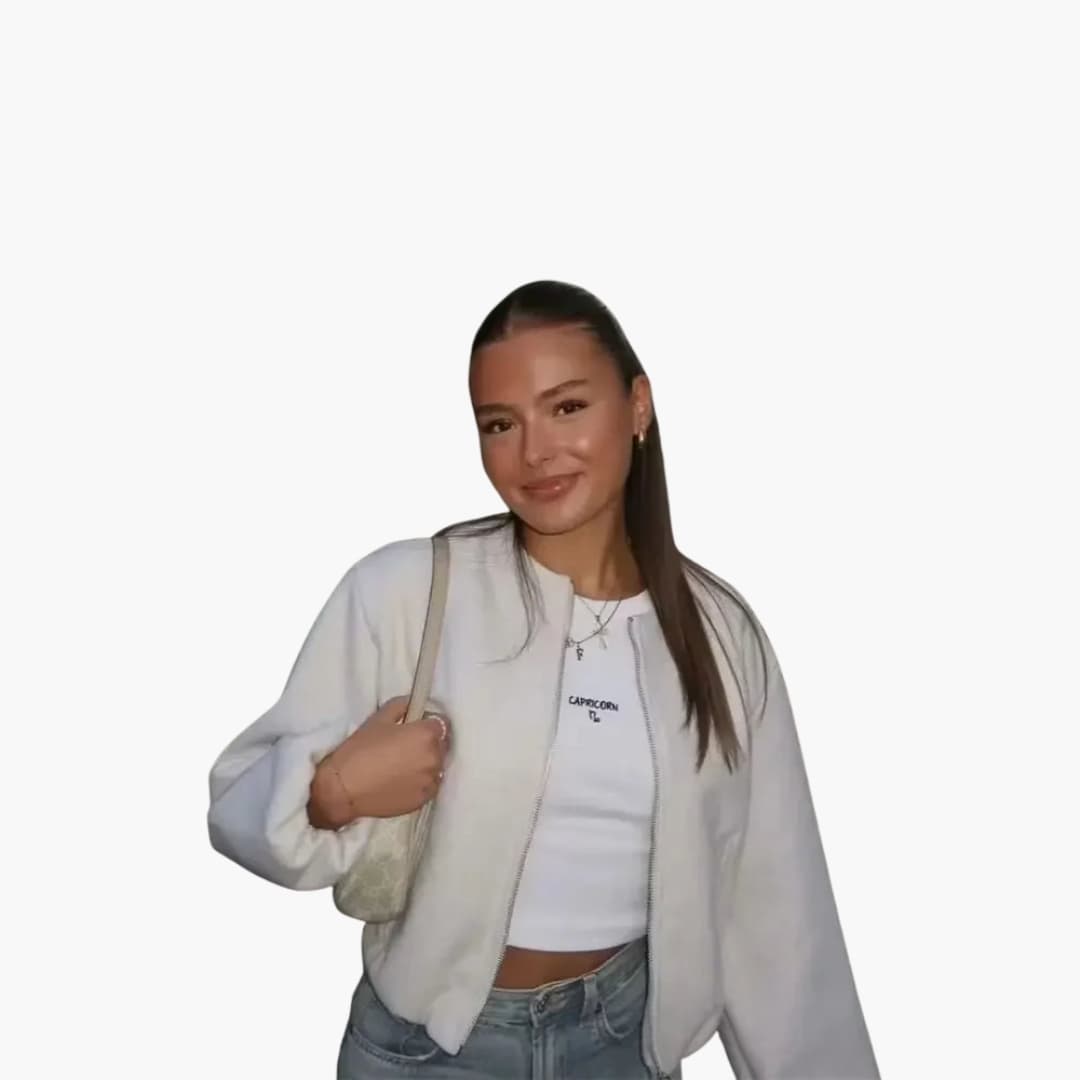 Elarova | Damenjacke mit Rundhalsausschnitt Reißverschluss und langen Ärmeln