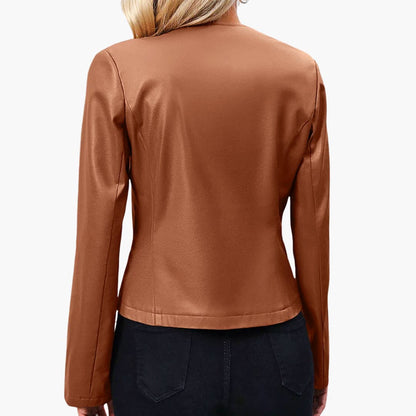 Elarova | Damenjacke mit Rundhalsausschnitt und Reißverschluss