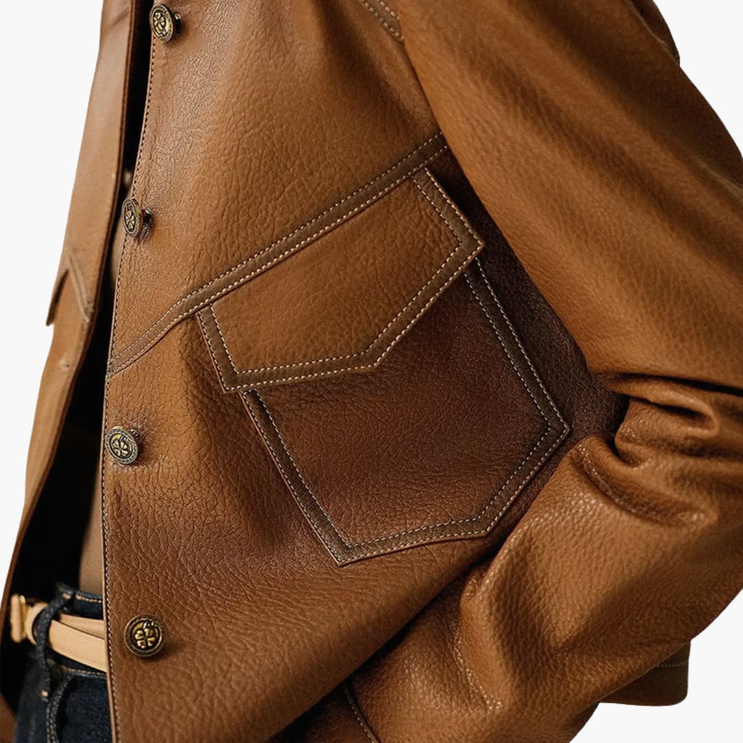 Elarova | Damenjacke mit Spitzkragen und Knopfverschluss