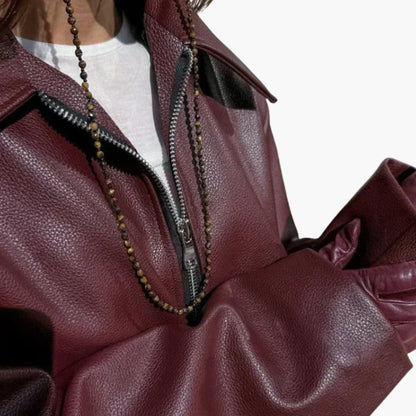 Elarova | Damenjacke mit Spitzkragen und Reißverschluss