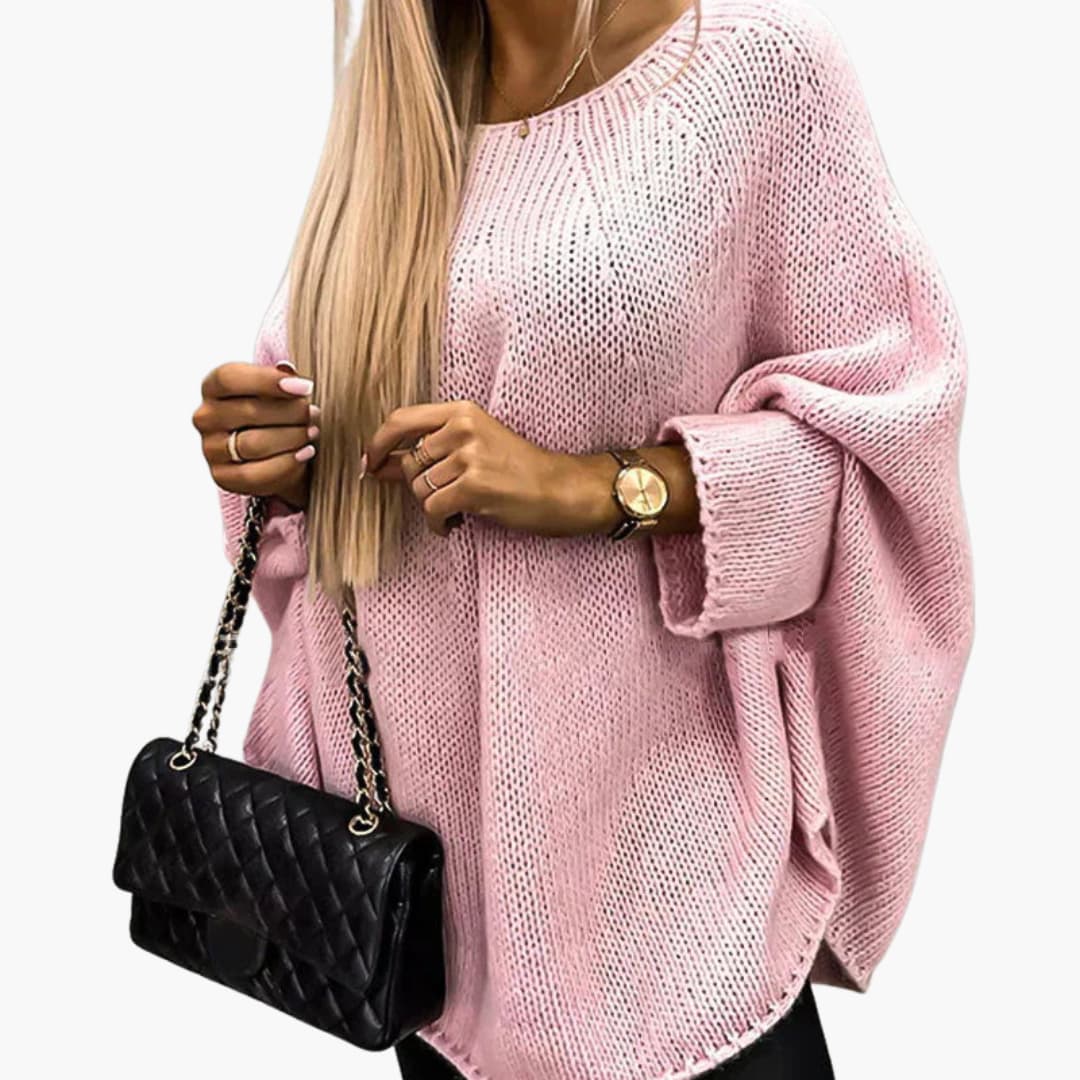 Elarova | Damenpullover mit Rollkragen und geripptem Saum