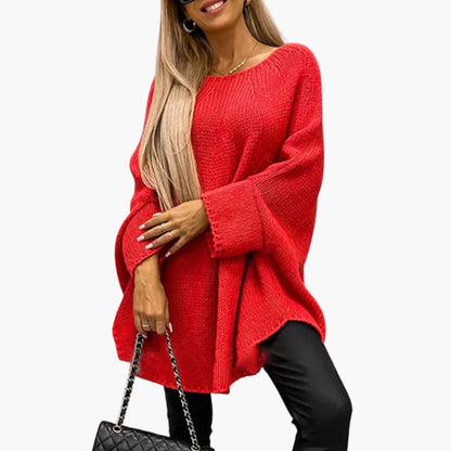 Elarova | Damenpullover mit Rollkragen und geripptem Saum