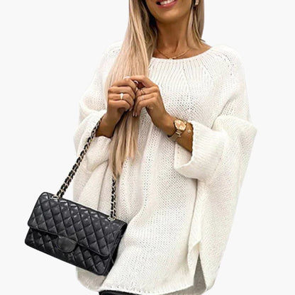 Elarova | Damenpullover mit Rollkragen und geripptem Saum