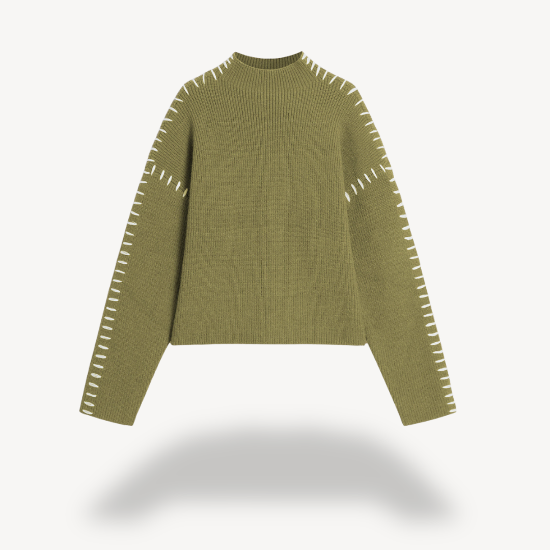 Elarova | Damenpullover mit Strickstichdetail