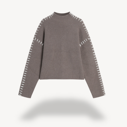 Elarova | Damenpullover mit Strickstichdetail