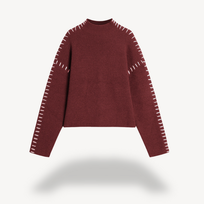 Elarova | Damenpullover mit Strickstichdetail