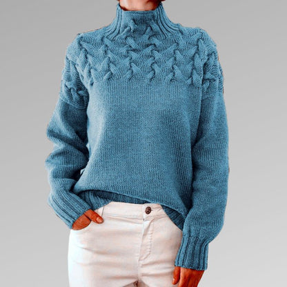Elarova | Damenpullover mit ZopfstrickDetail